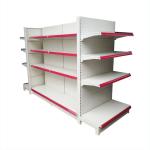 Factory custom color size metal pharmacy shelves white supermarket shelves