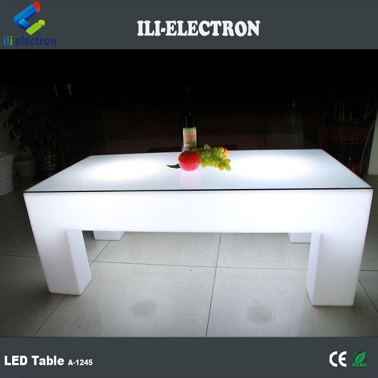 4 Legs LED Light Cocktail Table , 16 Colors Changing LED Glow Table Remote Control