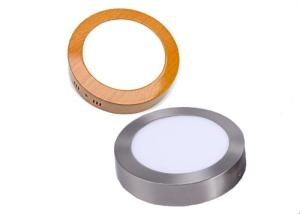 China 12 W Surface Mounted LED Panel Light Black / Sliver / Gold Wood Aluminum Housing factory