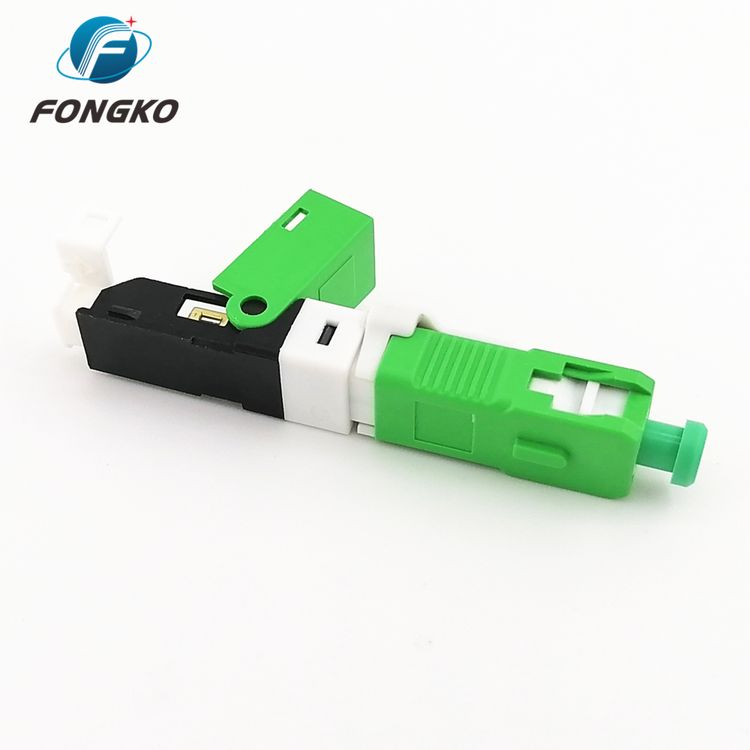 0.3dB Green Fiber Optic Fast Connector termination Sc/Apc For Test Equipment