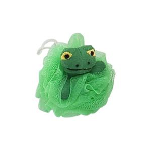 China Frog Green Mesh Bath Sponge Promotion Bathroom Gift Shower Puff factory
