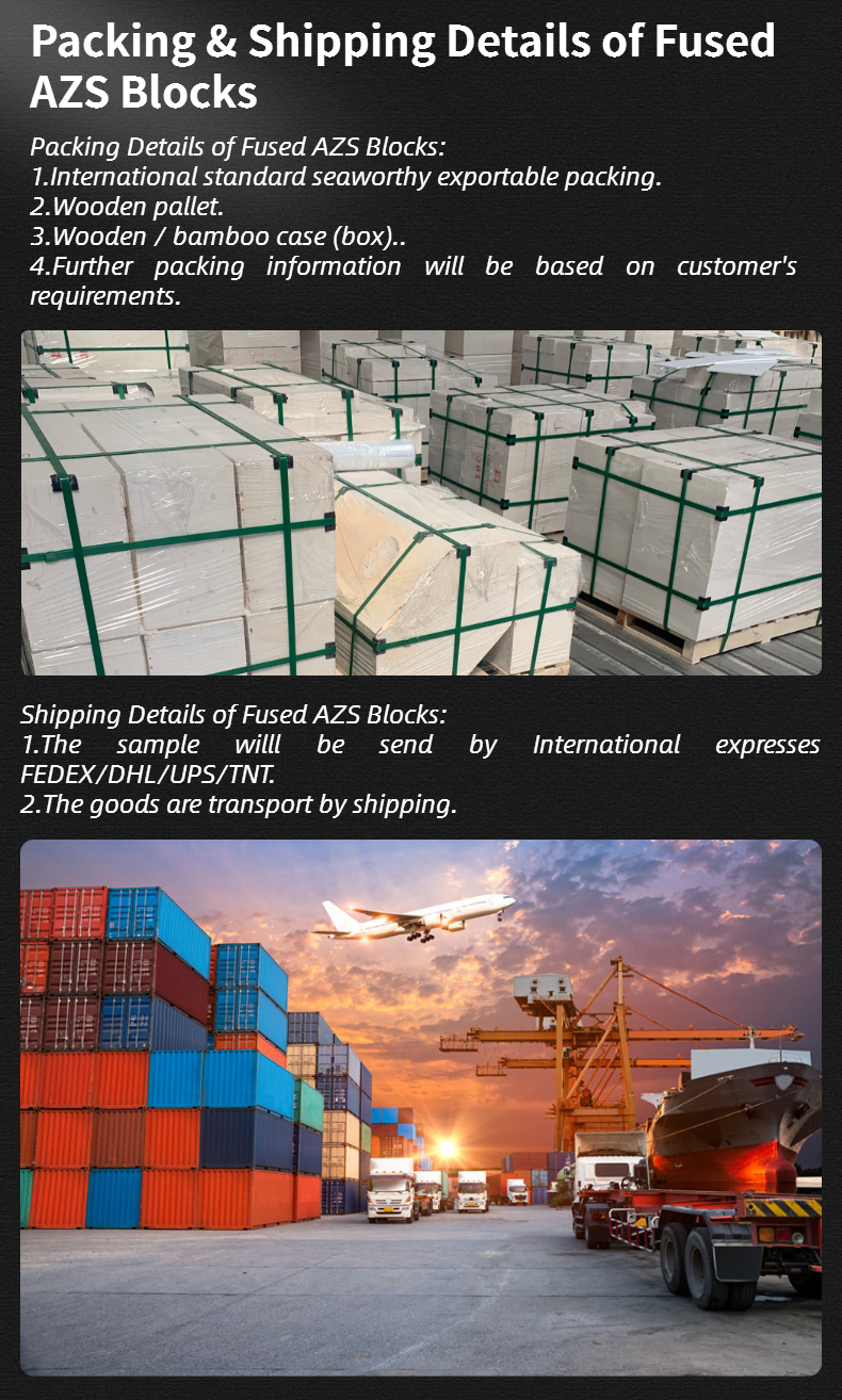 Superior MgO Content Fused Casting Zirconia Electrocast S3 ER1681 Refractory Blocks For Temperature Melting Processes