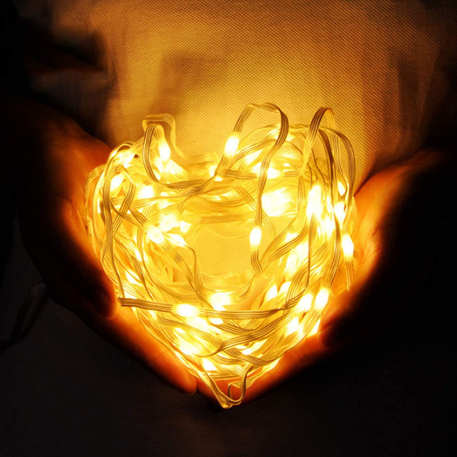 100/200/300 LED Rope String Lights Waterproof Copper Wire Tube Fairy Garland Christmas Light for Garden Yard Path Tree Decor