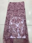 Shiny Sequin Embroidered Floral Beaded Bridal Lace Fabric Light And Transparent