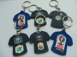 Custom 2d/3d Football Team Sportswear Shape Soft PVC Keychain For Euro 2016