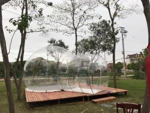 China Hotel Clear Inflatable Bubble Tent , Outdoor Inflatable Transparent Tent For Camping on sale