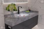 Fadior Customized Meridian Gray Stainless Steel Bathroom Vanity Cabinet