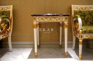 China Small Vintage High Quanlity Classic End Table Marble Top Corner Table And Side Sofa Table factory