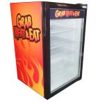 130L bar use beverage vertical cold drink small display fridge with glass door