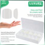 French False Toe Nails Short Square Press On Nails Natural Full Cover Fake Nails