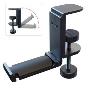 China Foldable Adjustable Gaming Headset Hanger Under Desk RoHS Approved factory