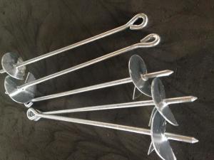 China 30 Inch Steel Earth Screw Anchors Hot Dip Galvanized With ISO9001 Standard factory