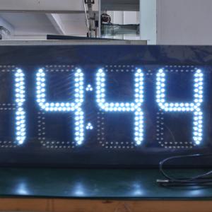 China IP65 Gas Station Sign Remote Control 12 Inch Time Temperature Display factory