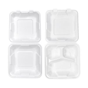 Takeout Takeaway Good Eco Sugarcane 800ml Lunch Box Clamshell Disposable