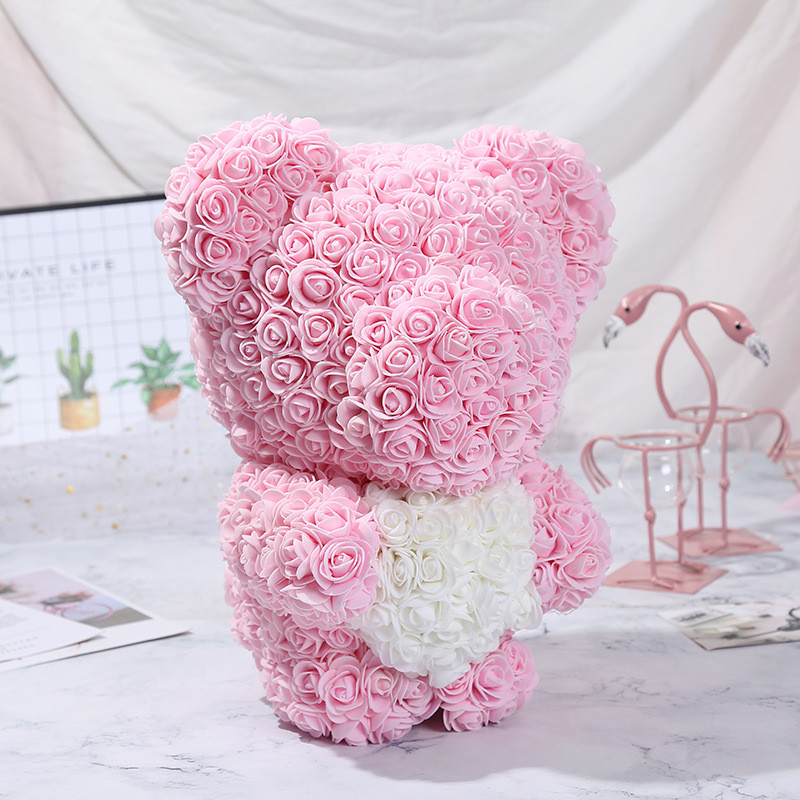 Large Rose Bear Foam / PE Handmade Artificial Flowers for Valentine Day Gift 70cm