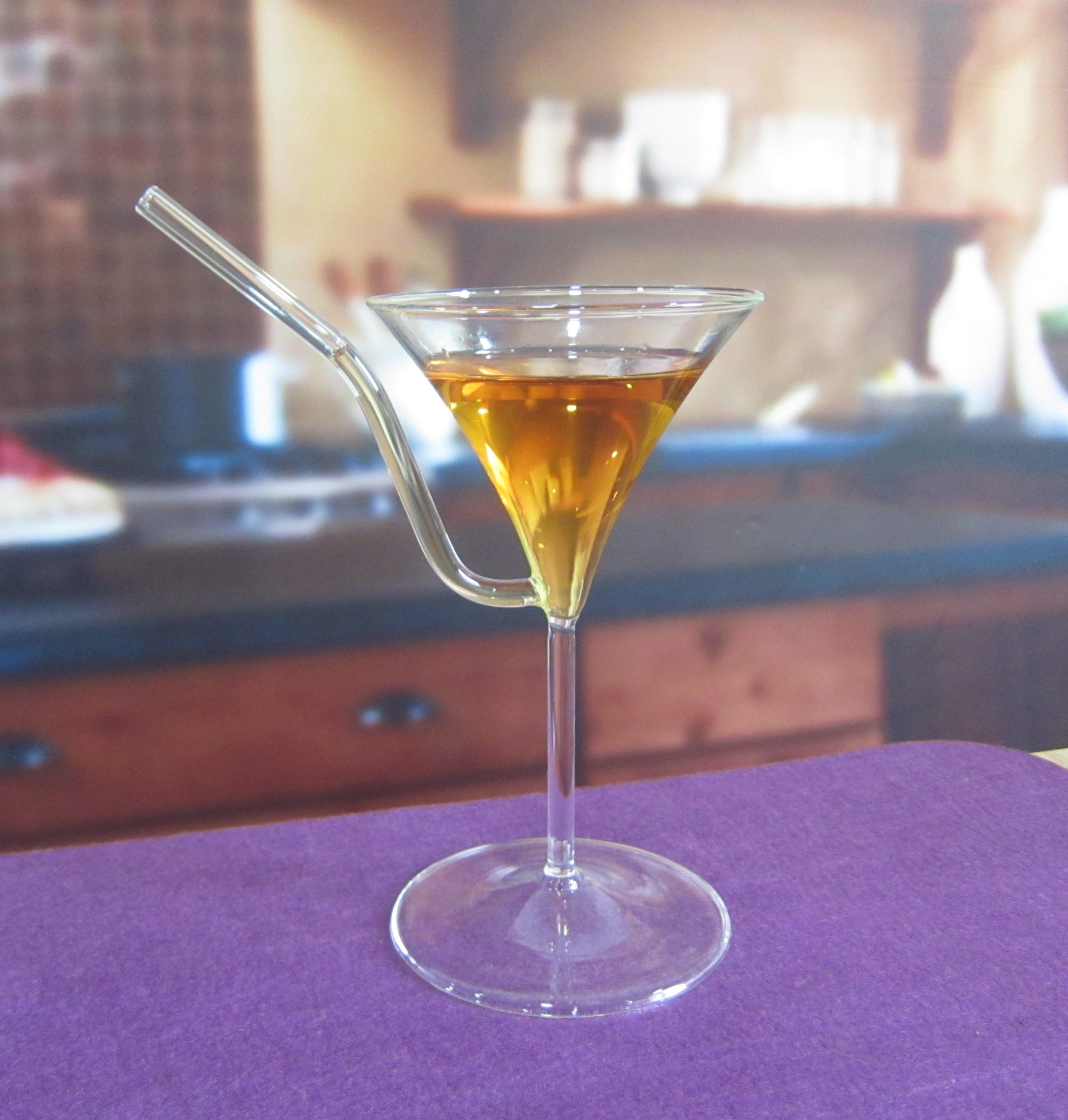 Borosilicate Vintage Cocktail Glasses With Straw