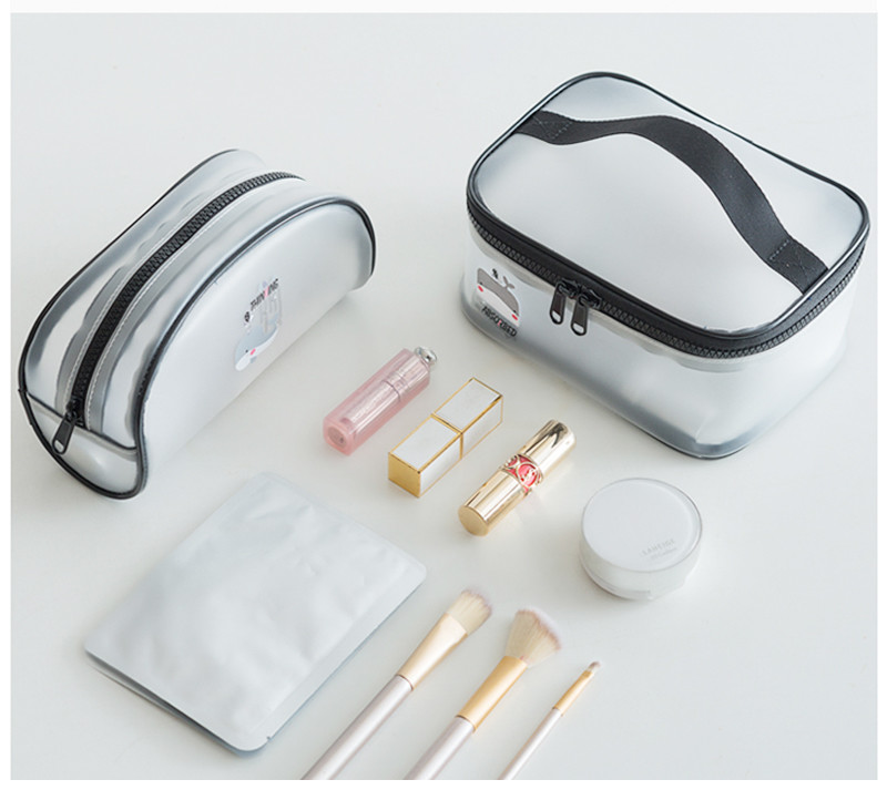 Clear Matt Toiletries Portable Traveling PVC Cosmetic Bag