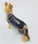 China manufacture animal jewelry boxes cute labrador dog metal alloy trinket