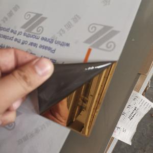 China Gold Mirror Stainless Steel Sheet With PVC Film For Decoration Thickness 0.76mm plate factory