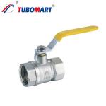 High Pressure Brass Gas Valve 1/2 Inch Shut Off Ball Valve With Yellow Handle