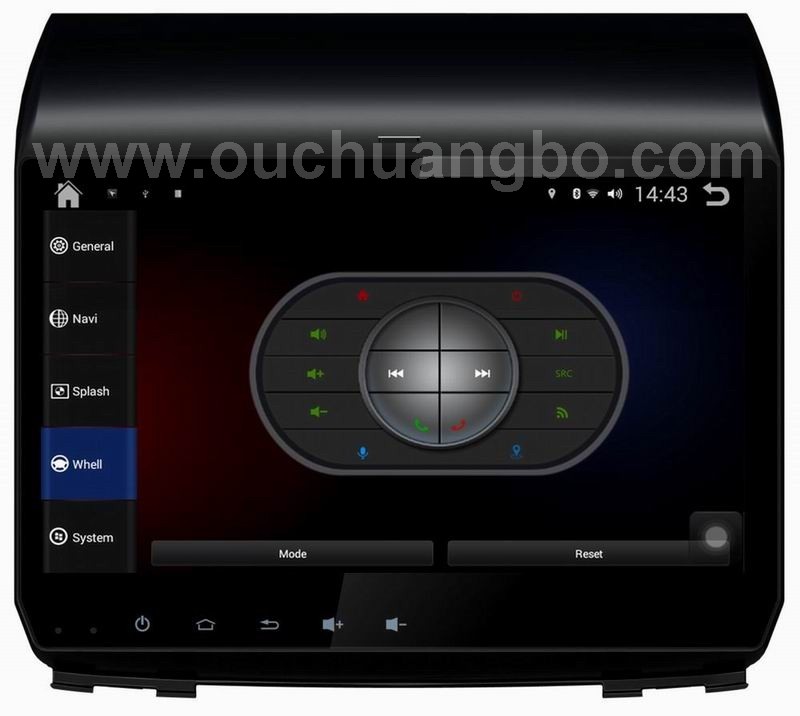 Ouchuangbo car radio audio DVD navi for JAC S3 2015 with spanish chile map quad core 1024*600 android 4.4 big screen