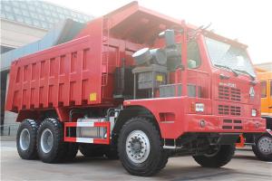 China Red 10 Wheelers Mining Dump Truck With AC26 Rear Axle 8545x3326x3560 Mm on sale