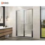 Aluminum Modern Luxury Bi Fold Bathroom Door Shower Rooms Misted Glass
