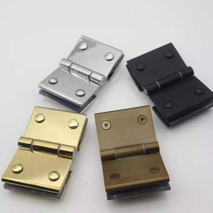 Frameless Square Shower Hinge in Stainless Steel for Polish Stain Black Glass Door