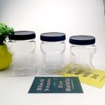Sticker Label 350ml Small Plastic Square Jar For Snack Storage