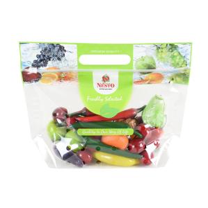 China PET CPP Stand Up Fresh Fruit Food Packaging Bag With Zipper Vent Holes factory