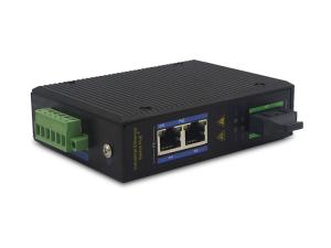 China 10/100M media converter 1fiber+2RJ45 unmanaged industrial switch with DIN rail for outdoor use factory