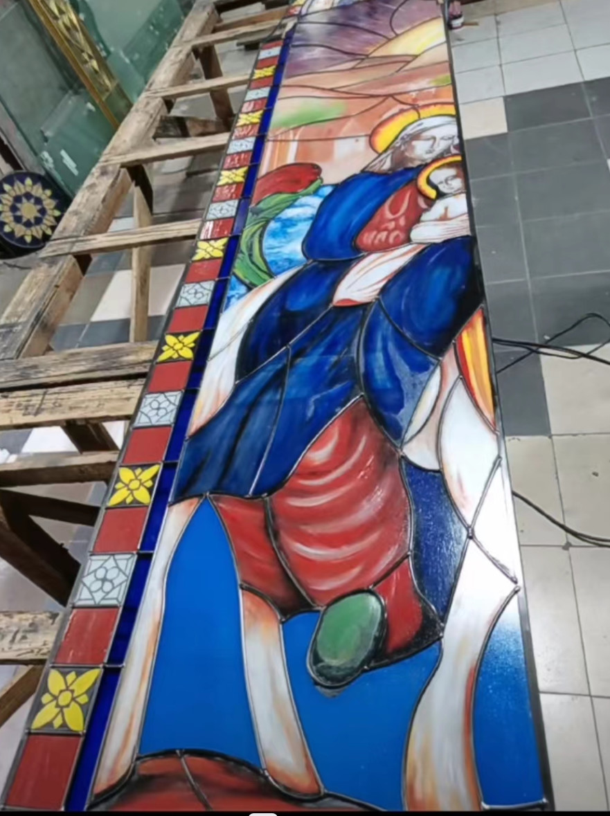 Decorative Building Tempered Art Glass Glass Home Lead Stained Glass For Door Window Partition