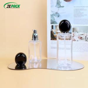 China 100ml 150ml PETG Flat Square Bottle Solid Pink Shampoo Lotion Bottle With Screen Printing factory
