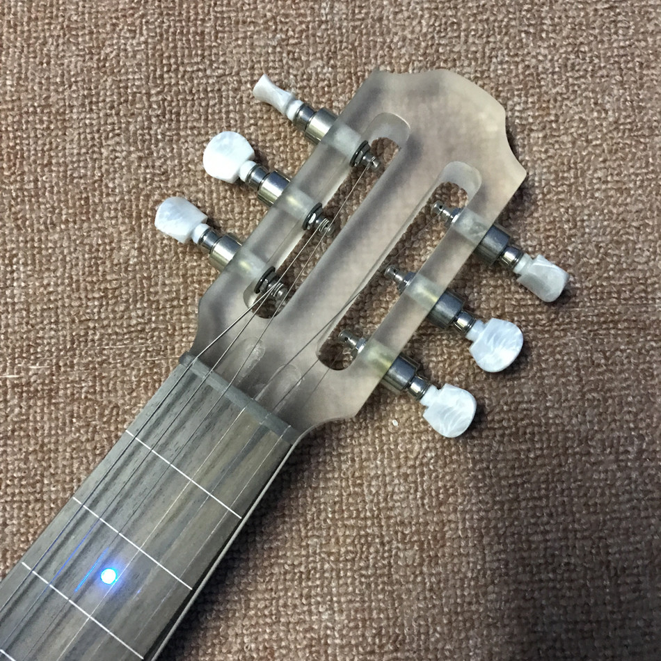 High quality LED light acrylic electric guitar maple fingerboard, free shipping