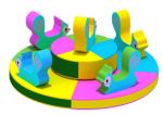 Hansel soft outdoor playground equipment for kid indoor games animal carousel