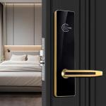 Smart Hotel Door Lock In Black Or Grey RFID Card Access Zinc Alloy Body