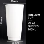 White Kraft Compostable Paper Cups Double Wall Takeaway Coffee Cups With Lids