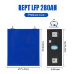 America Warehouse Stock LiFePO4 Battery REPT 280ah 3.2V US Tax Free
