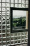 Hot Melt Glass Brick / Block Curtain Wall Light Giving Privacy Energy Insulated