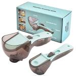 2pcs Plastic Adjustable Measuring Spoon Set Kitchen Baking Tools