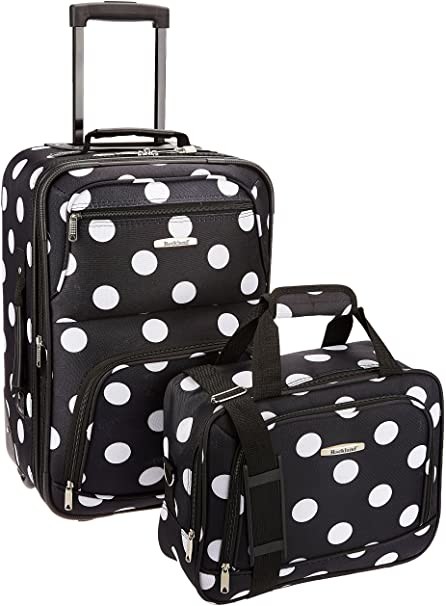 Straight Wheels Steel Trolley Softside Upright Luggage Set