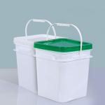 5L 10L 16L 25L Orange Square Plastic Bucket PP Material for Supermarket Food