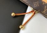 Monogram Printing 30cm Women'S Leather Crossbody Sling Bag Gold Ball Decoration