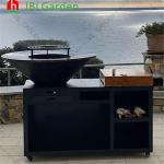 Antiwear Corten Steel Portable Wood Burning BBQ Grills 1330*500*1000mm