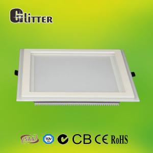 China High efficiency square SMD 3014 30w glass downlight with CE, CB, GS, SAA certificate factory