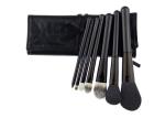 Smoky Brush Wooden Handle Travel Makeup Brush Set 7 pcs White Nylon Hair