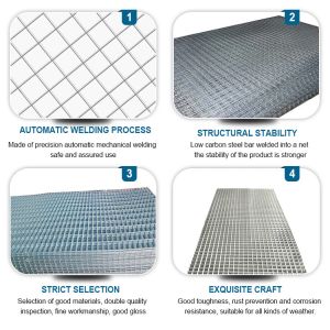 2x2 Welded Wire Mesh Fence Panels for Rabbit Cage Protection and Plain Weave