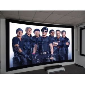 8cm Frame Curved Projection Screens With Black Velvet / 3D Screen Projector