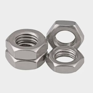 DIN439 SS304 Hex Head Nut Zinc Plated Hexagon Thin Nuts Stainless Steel Fastener