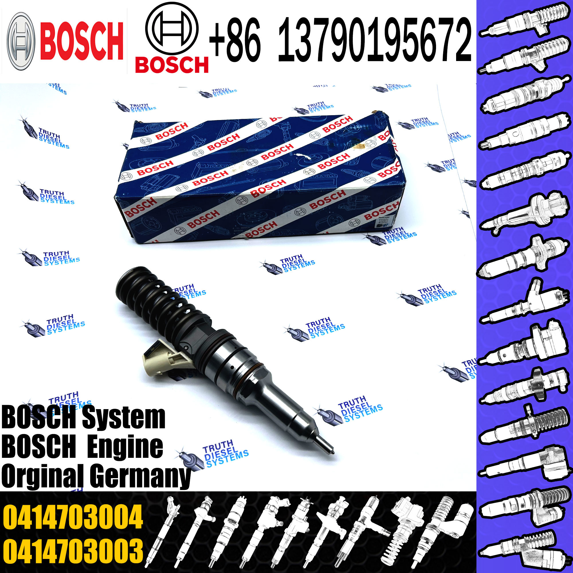 For Iveco Bosch Diesel Fuel Inejctors 0414703004 0986441025 504132378